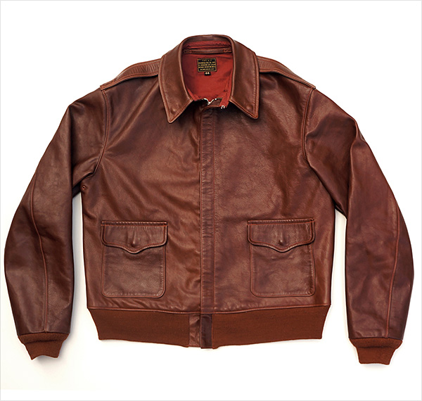 Good Wear Leather 1939 Werber Type A-2 Jacket Front View Flat