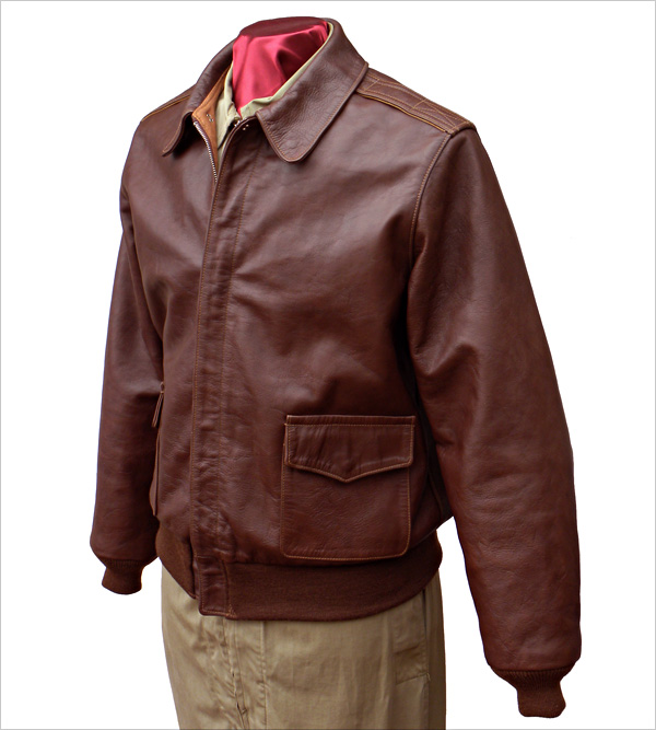 Good Wear Leather 27753 Type A-2 Jacket Front View 