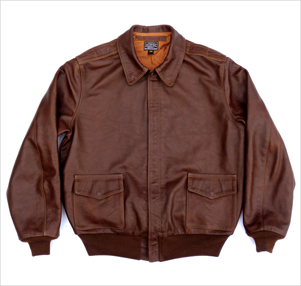 Good Wear Leather 27753 Type A-2 Jacket Front View Flat