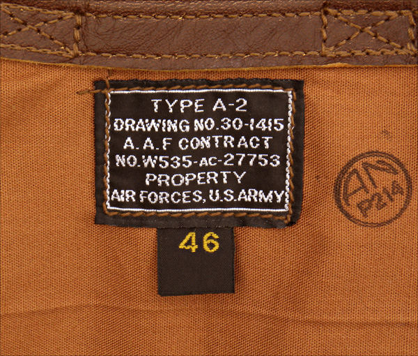 Good Wear Leather 27753 Type A-2 Jacket Label