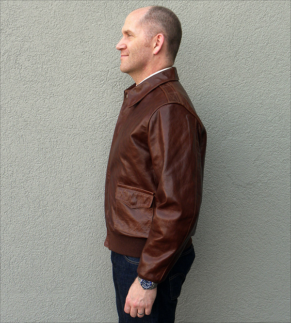 Good Wear Leather 27753 Type A-2 Jacket Side View