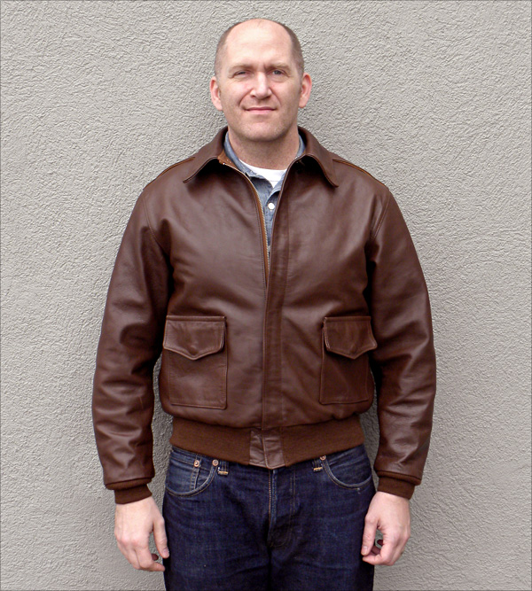 Good Wear Leather 42-18775-P Type A-2 Jacket Front View 