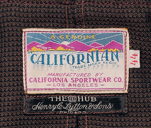 California Sportwear Ventura Jacket Label