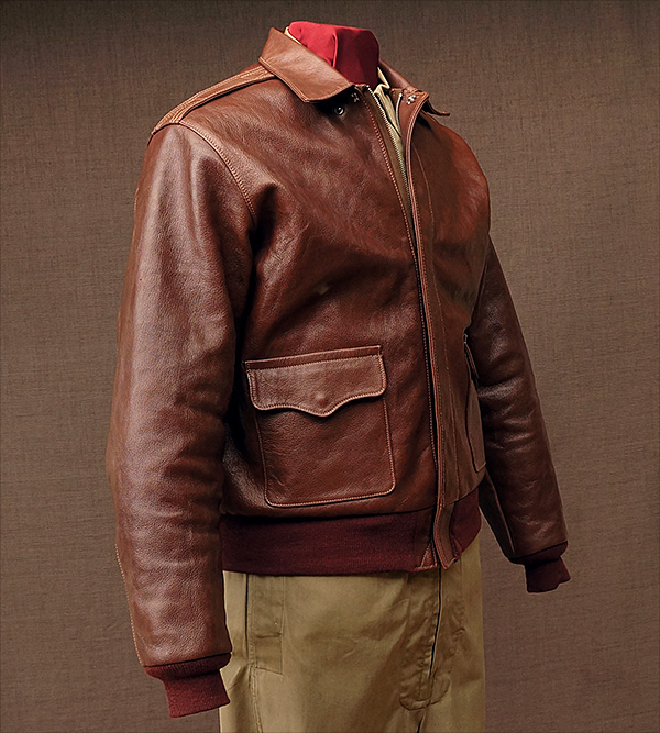 Good Wear Leather's J.A. Dubow Type A-2 Flight Jacket Front View