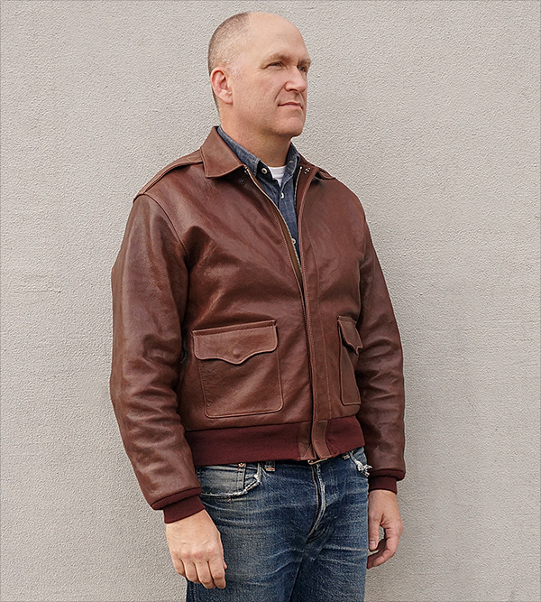 Good Wear Leather's J.A. Dubow Type A-2 Flight Jacket Front View