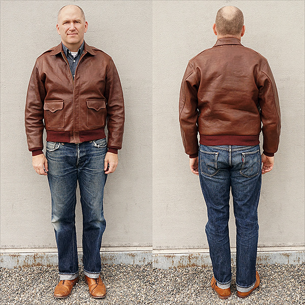 Good Wear Leather's J.A. Dubow Type A-2 Flight Jacket Front View