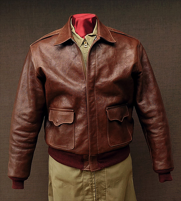 Good Wear Leather's J.A. Dubow Type A-2 Flight Jacket Front View