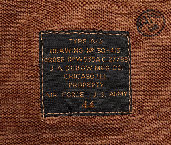 Good Wear Leather's J.A. Dubow Type A-2 Flight Jacket Front View