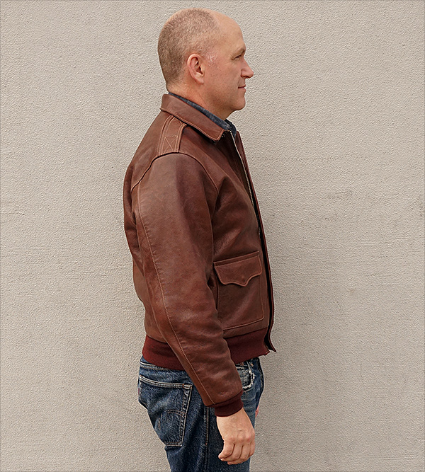 Good Wear Leather's J.A. Dubow Type A-2 Flight Jacket Front View