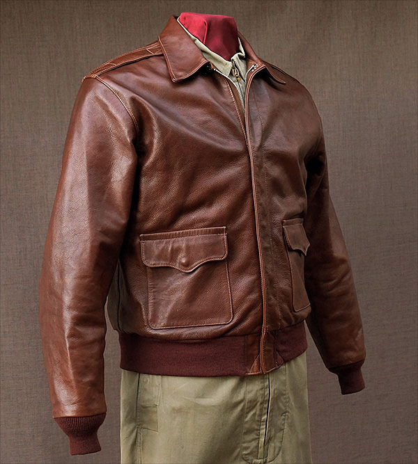 Good Wear Leather's J.A. Dubow Type A-2 Flight Jacket Front View