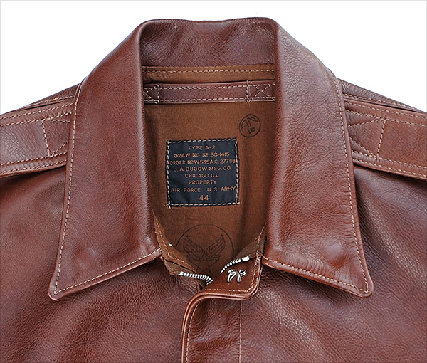 Good Wear Leather's J.A. Dubow Type A-2 Flight Jacket Front View