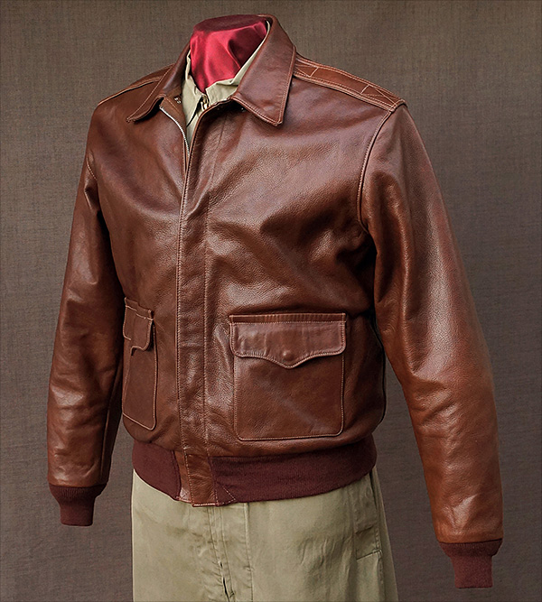 Good Wear Leather's J.A. Dubow Type A-2 Flight Jacket Front View