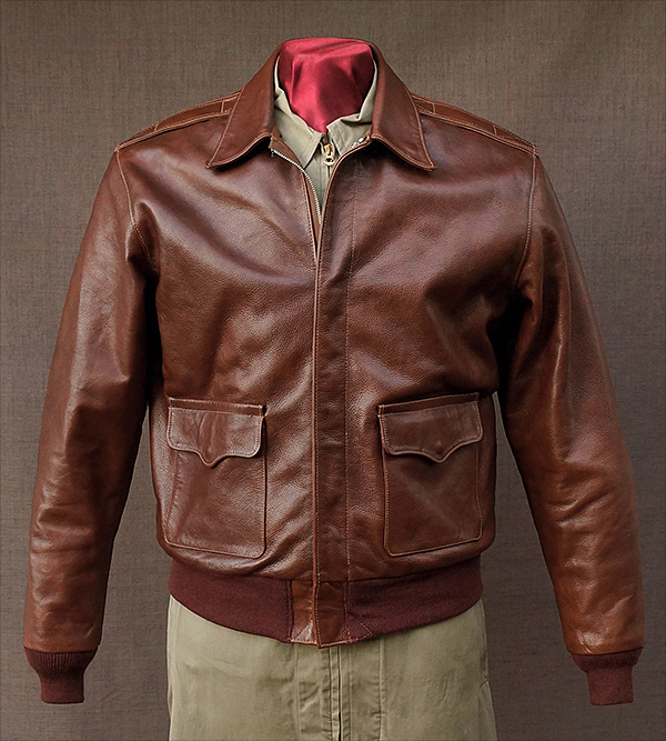Good Wear Leather's J.A. Dubow Type A-2 Flight Jacket Front View