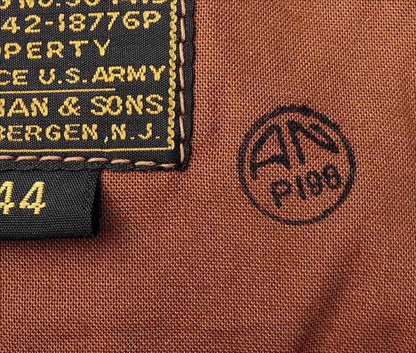 Good Wear Leather I. Chapman & Sons Type A-2 Jacket Label