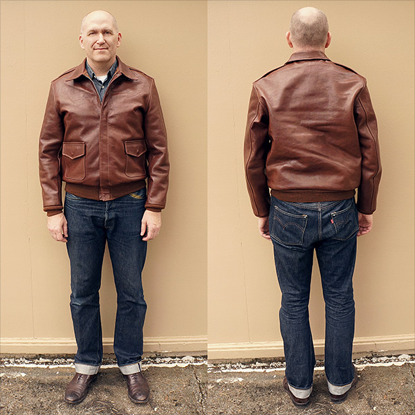 Good Wear Leather I. Chapman & Sons Type A-2 Jacket Full View 