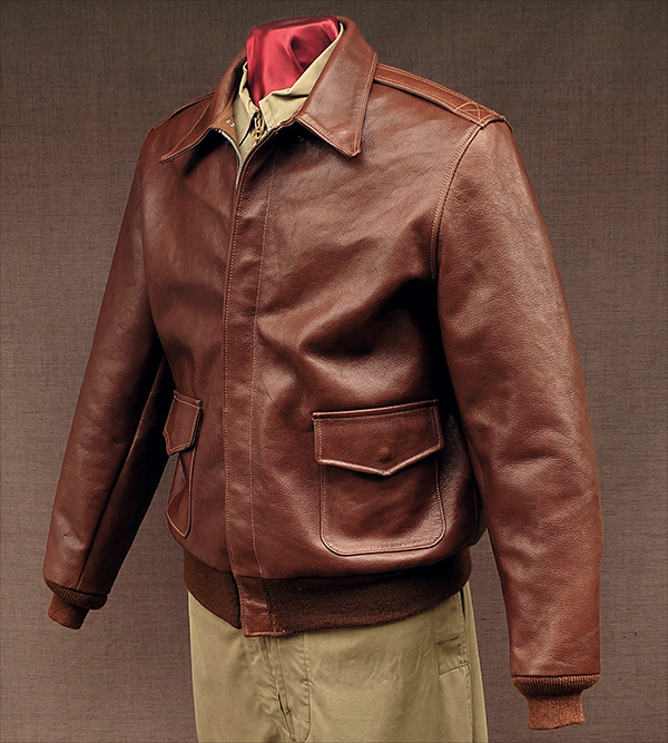 Good Wear Leather I. Chapman & Sons Type A-2 Jacket Front View 