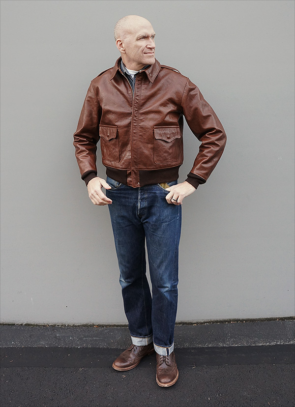Good Wear Leather Type A-2 1937 Aero Clothing & Tanning Co. U.S. Army Air Corps Horsehide Goatskin Flight Jacket