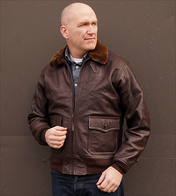 Flight Faux-Leather Jacket (J14-BROWN)