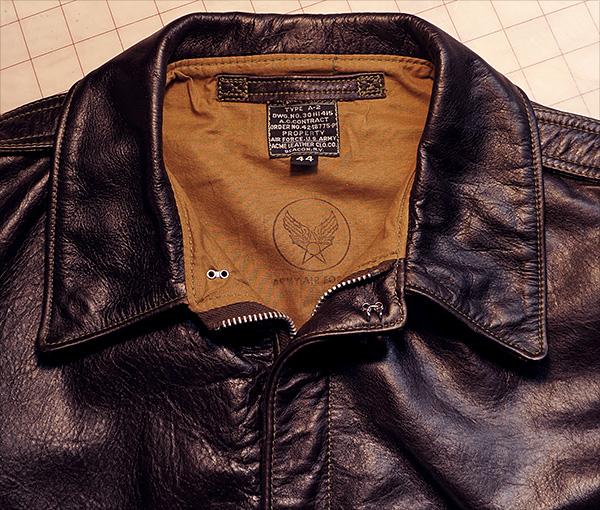 Good Wear Acme Leather Clothing Co. 42-18775-P Type A-2 Flight Jacket from WWII