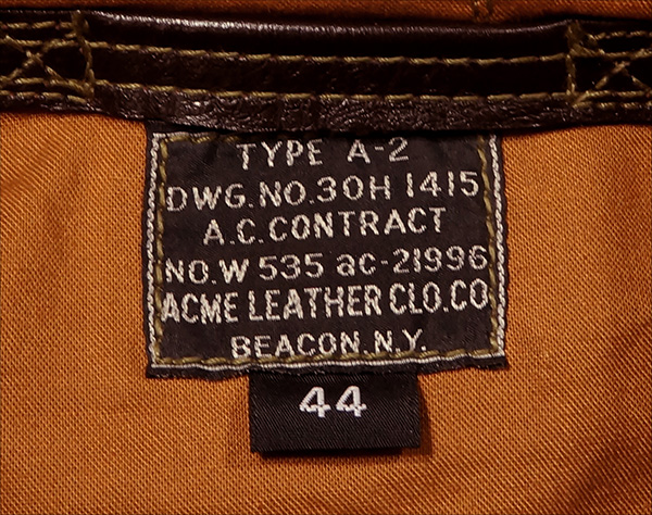 Acme W535-AC-21996 Type A-2 Flight Jacket by Good Wear Leather