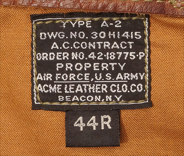 Acme 42-18775-P Type A-2 Flight Jacket by Good Wear Leather