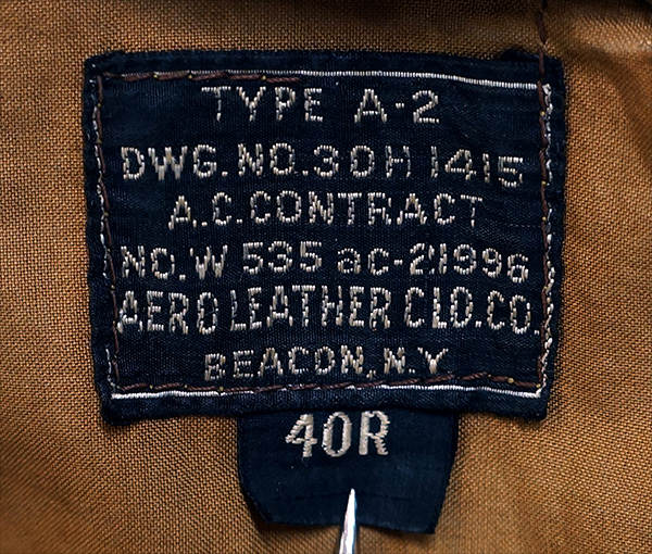 Original Aero Leather 21996 Type A-2 Horsehide Flight Jacket