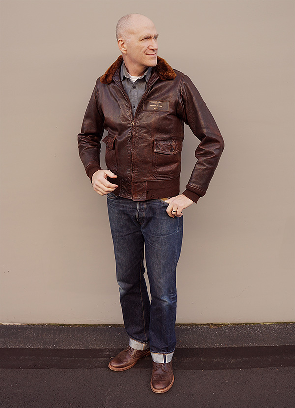 American Sportswear AN-6552 U.S. Navy Goatskin Flight Jacket