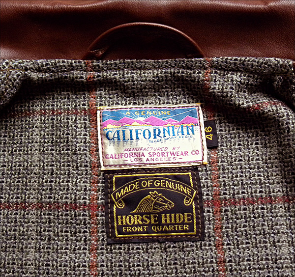 Good Wear Leather Coat Company — Sale Californian Arcadia Jacket