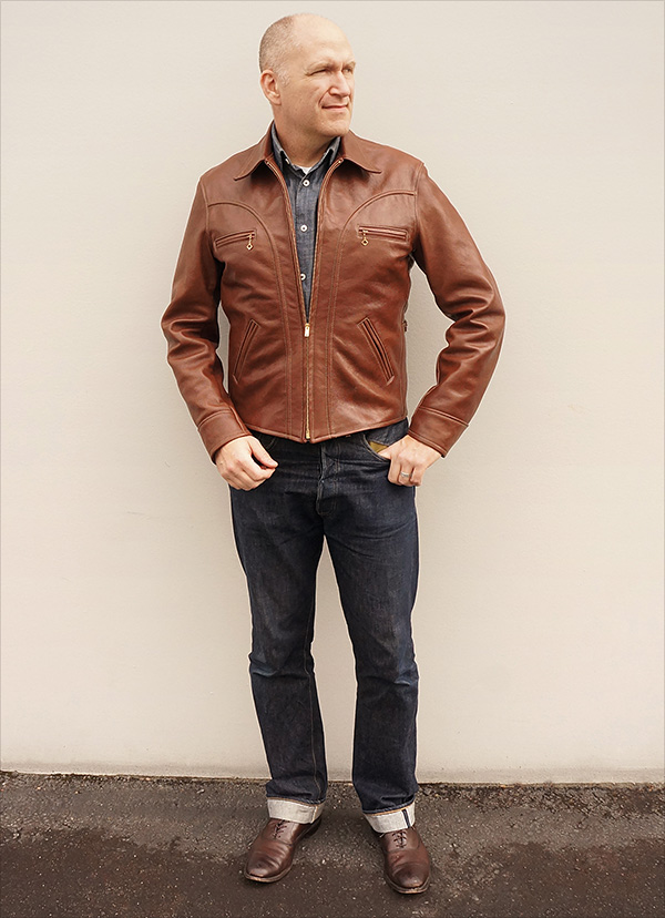 Good Wear Arcadia Goatskin Half Belt Jacket