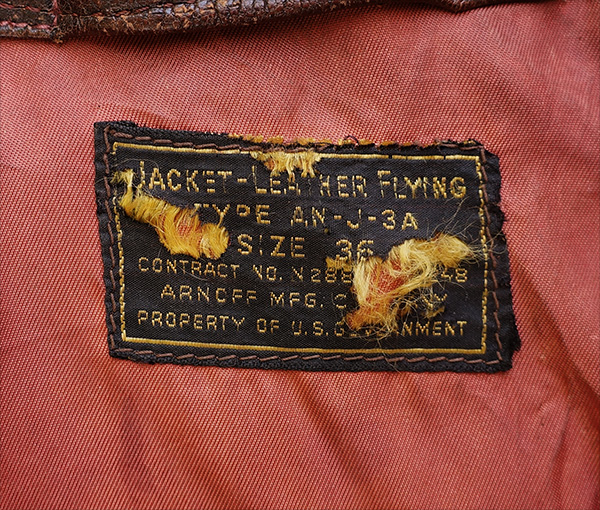 WWII Navy Arnoff Mfg. Corp. AN-J-3A Flight Jacket