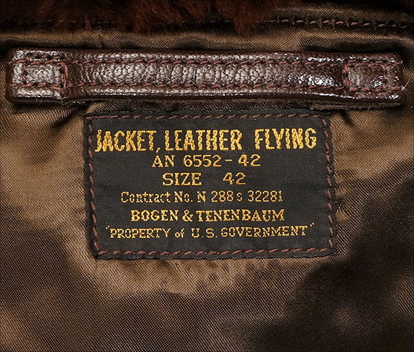Good Wear Bogen & Tenenbaum AN-6552 Flight Jacket of WWII