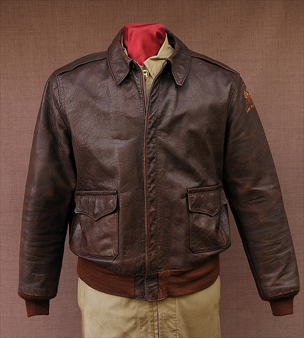 Vintage WWII Bronco Type A-2 Flight Jacket in Goatskin