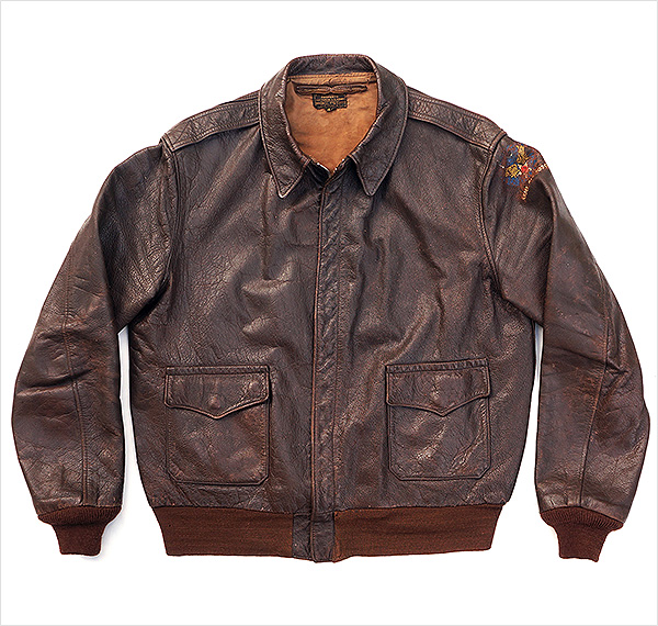 Vintage WWII Bronco Type A-2 Flight Jacket in Goatskin