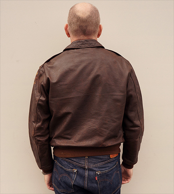 Vintage WWII Bronco Type A-2 Flight Jacket in Goatskin