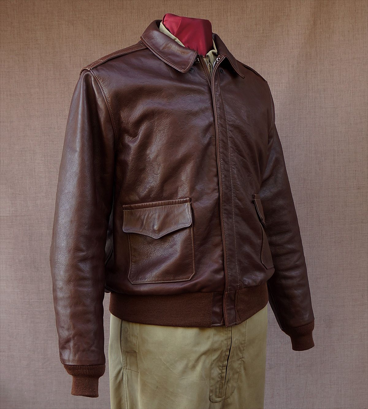 Bronco Mfg. Corp. A-2 Horsehide WWII Flight Jacket