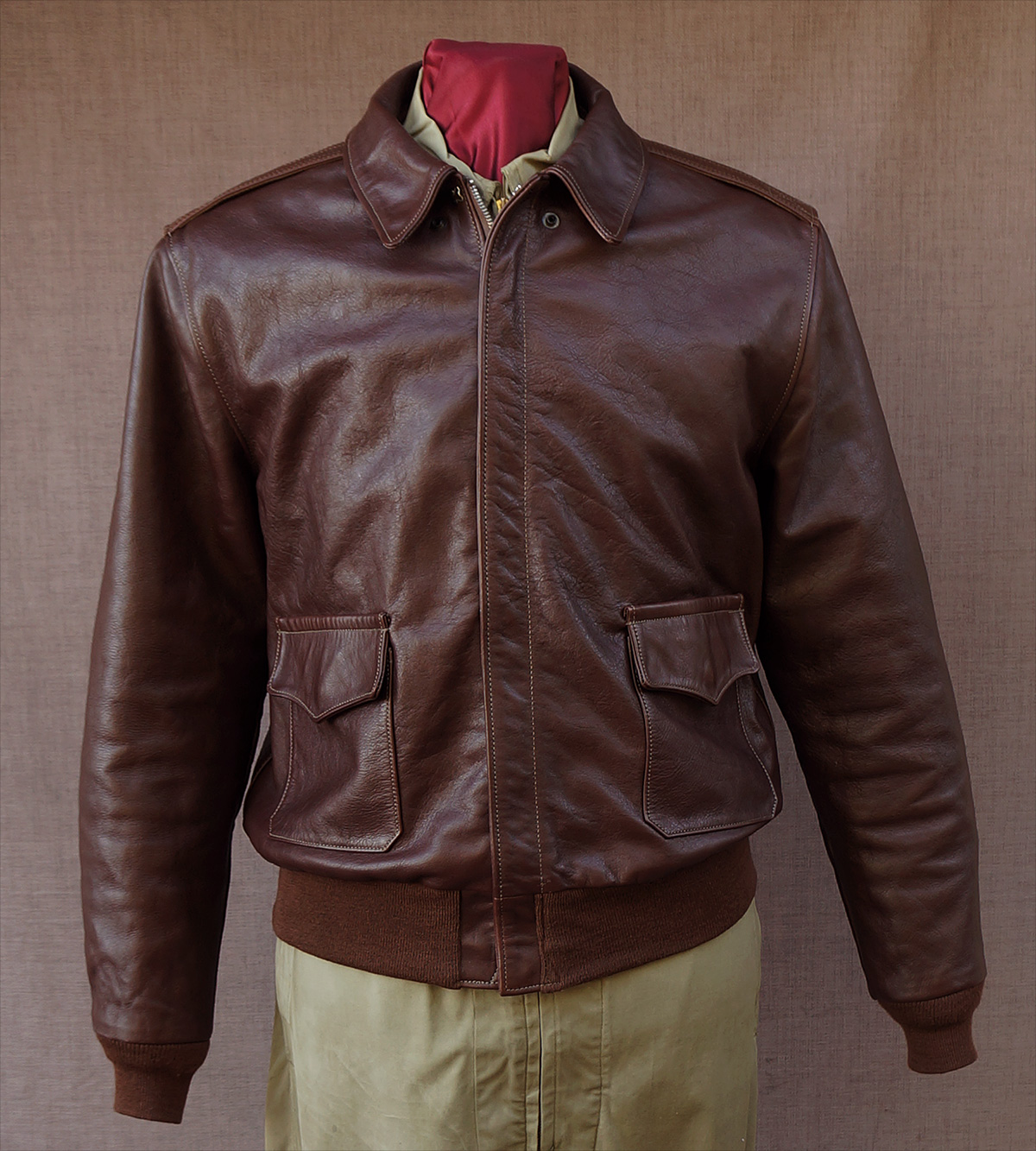 Bronco Mfg. Corp. A-2 Horsehide WWII Flight Jacket