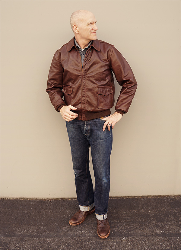 Cable Raincoat Co. 42-10008-P Type A-2 Army Air Force Horsehide Flight Jacket