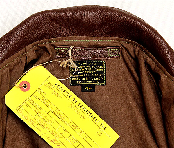 Diamond Uniform: Bronco Mfg. Type A-2 Flight Jacket