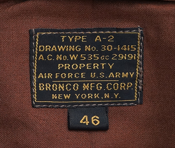 Diamond Clothing Co. Type A-2 Jacket Horween Horsehide