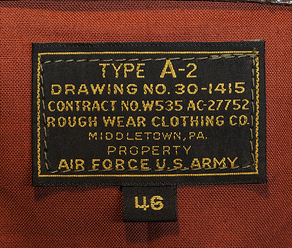 Diamond Clothing Co. Rough Wear A-2 Flight Jacket