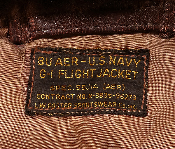 Original L.W. Foster 55J14 G-1 Flight Jacket sold by Good Wear Leather
