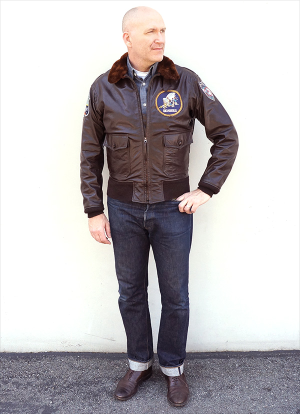 Good Wear L.W. Foster G-1 55J14 Goatskin Flight Jacket