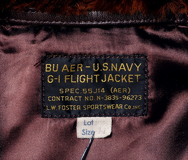 Good Wear L.W. Foster G-1 55J14 Goatskin Flight Jacket