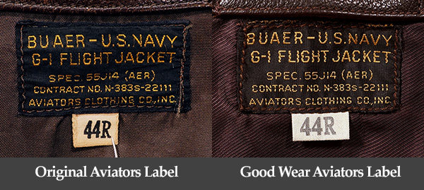 Good Wear Aviators Clothing Co. G-1 55J14 Jacket Goatskin