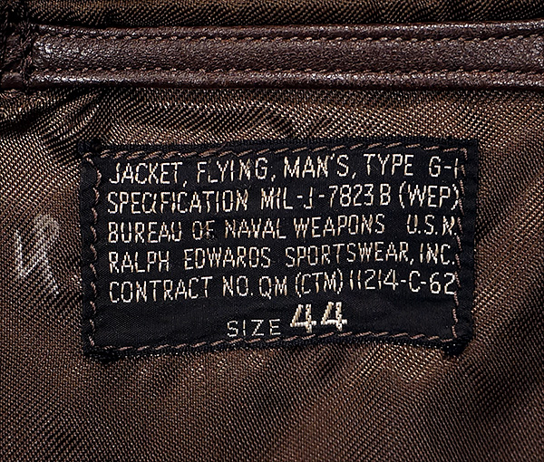 Original Ralph Edwards G-1 MIL-J-7823B Flight Jacket