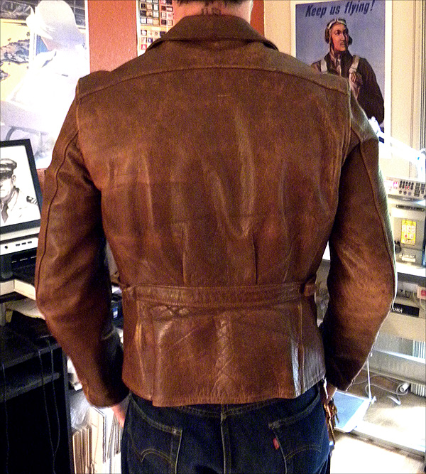 Original 1940s Gordon & Ferguson Horsehide Half-Belt Jacket