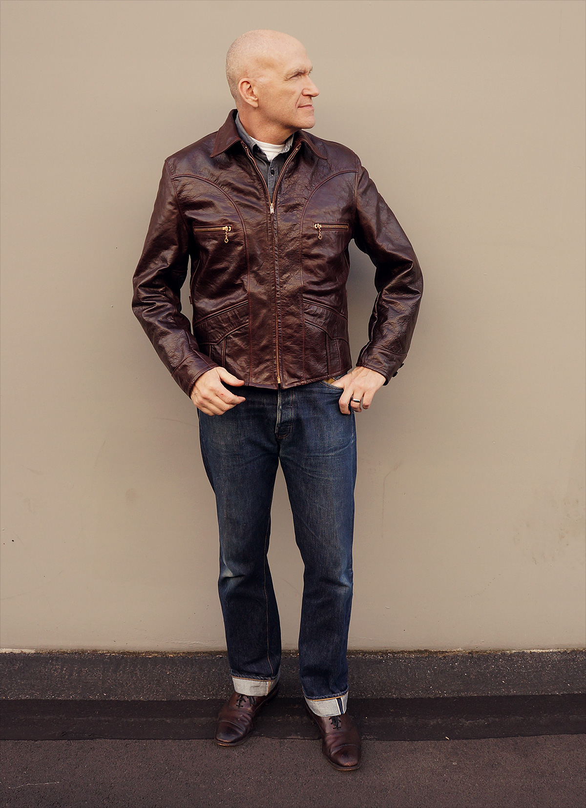 Good Wear Leather 1930s 1940s Halfbelt Horween Horsehide Jacket
