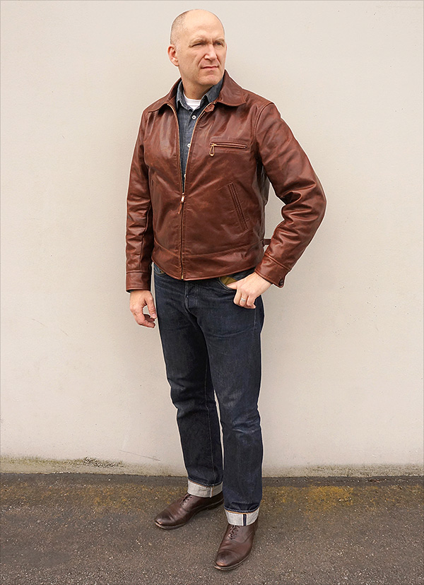 Good Wear Monarch Hercules Horween Horsehide Half Belt Leather Jacket