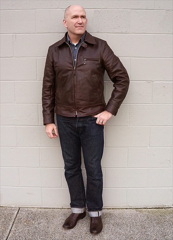 Good Wear Monarch Hercules Horsehide Half Belt Leather Jacket