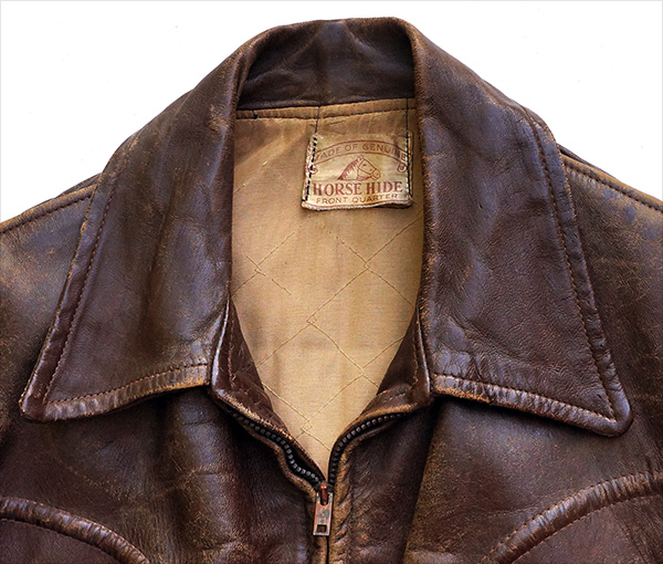 Vintage 1940s Horsehide Leather Jacket